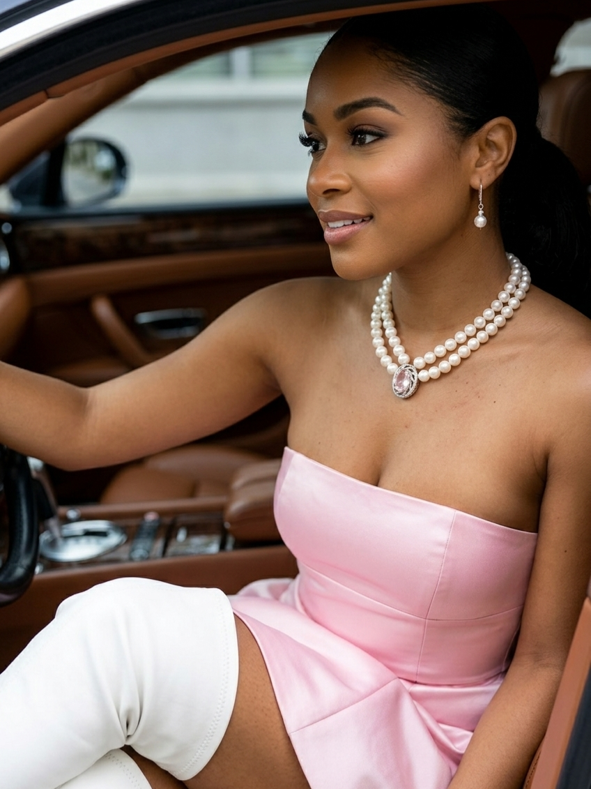 How to Style a Pink Mini Dress for a Classy Winter Occasion