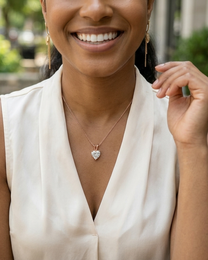 Women’s necklaces featuring layered chains, pendants, chokers, and real gold jewelry for classy and trendy outfits