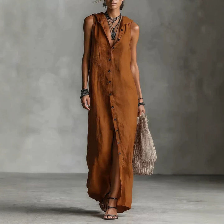 Sleeveless Long Dress Women&