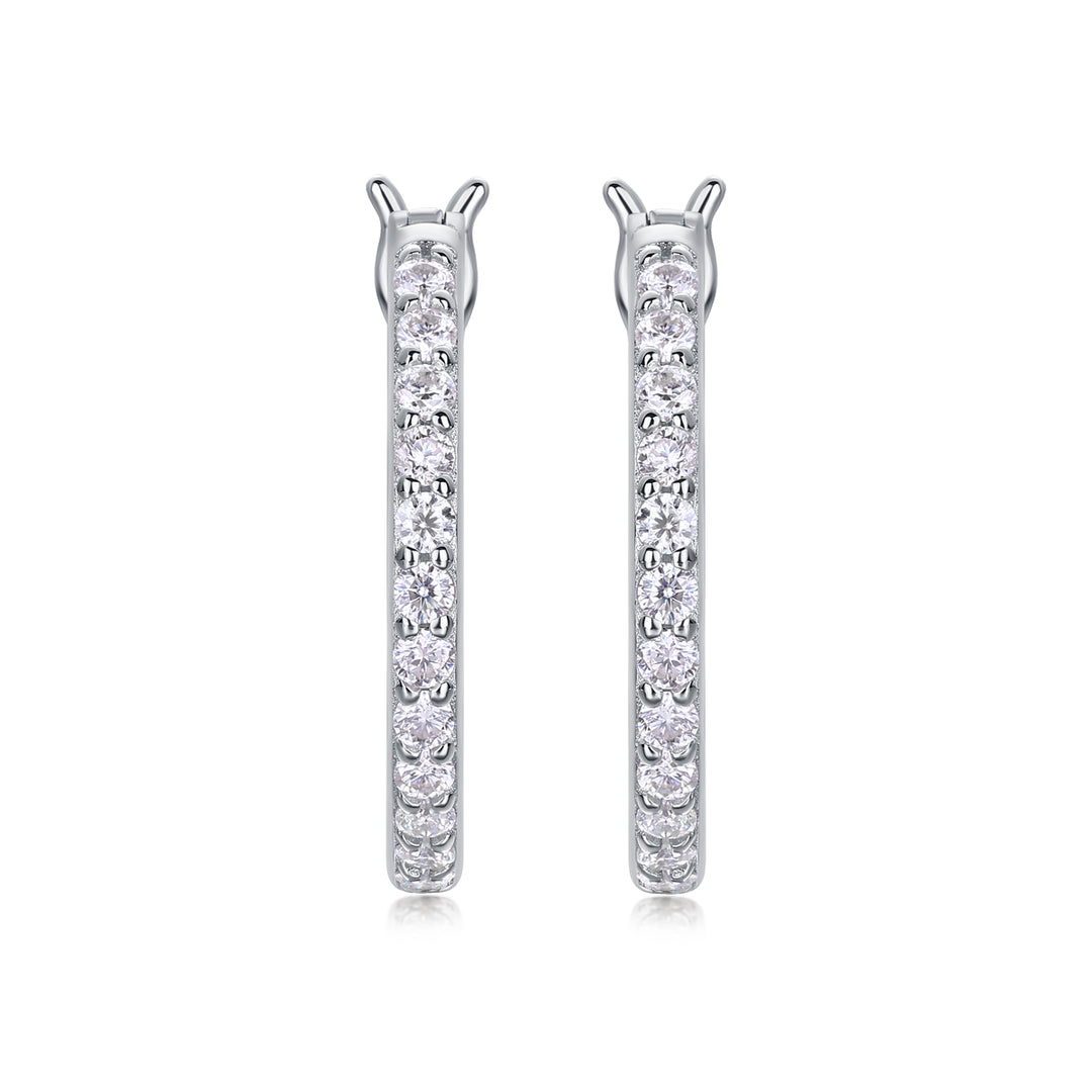 Top-quality Moissanite S925 Silver And Platinum-plated Stud Earrings