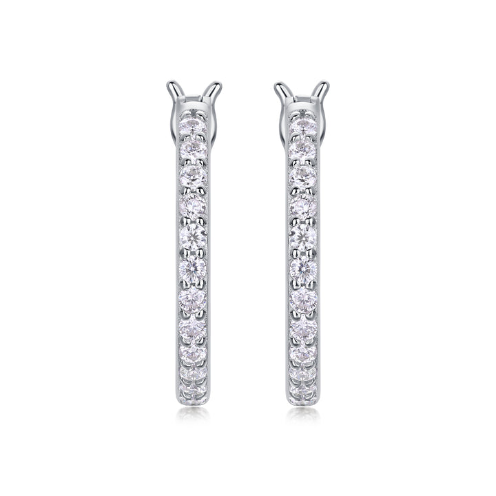 Top-quality Moissanite S925 Silver And Platinum-plated Stud Earrings