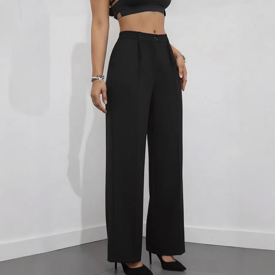 Pantalones de Vestir Casuales Minimalistas para Mujer - Pantalones Largos