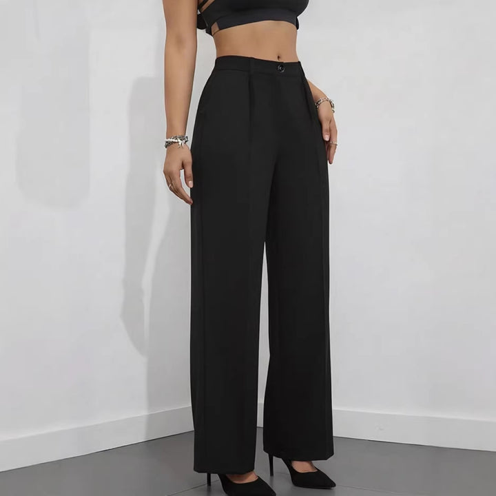 Pantalones de Vestir Casuales Minimalistas para Mujer - Pantalones Largos