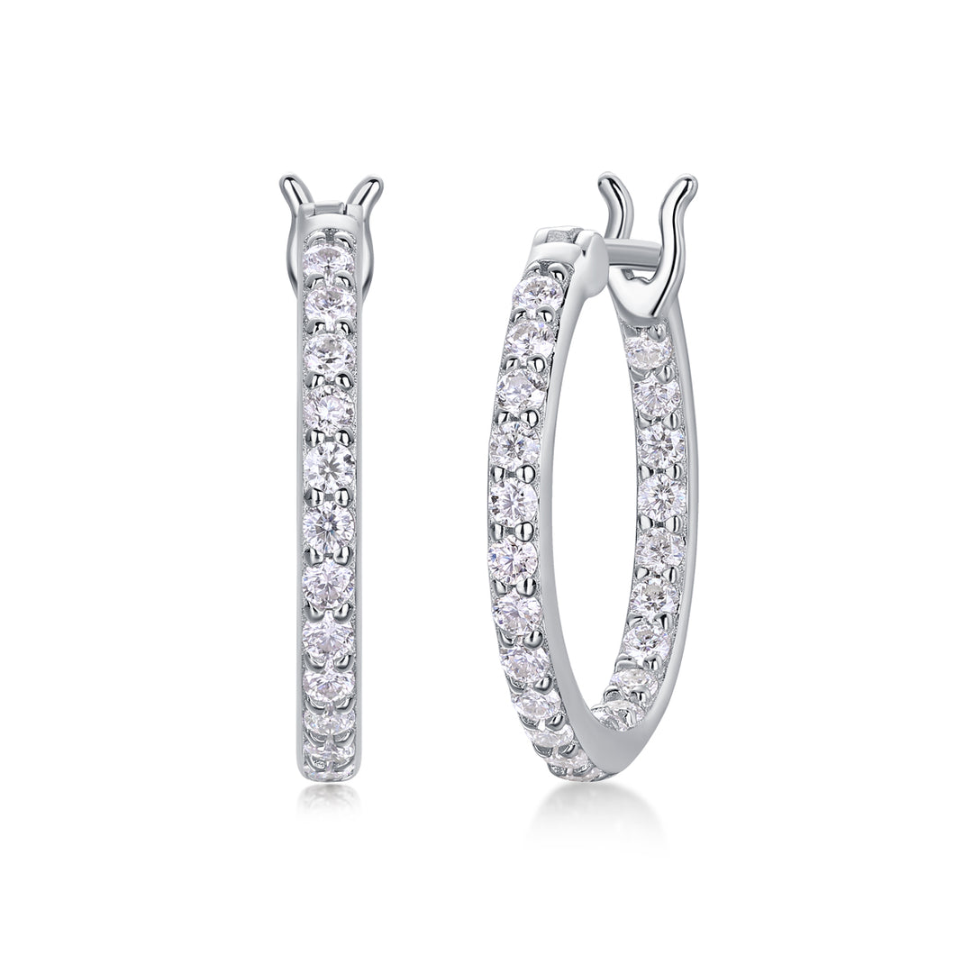 Top-quality Moissanite S925 Silver And Platinum-plated Stud Earrings