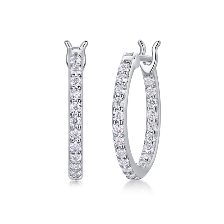 Top-quality Moissanite S925 Silver And Platinum-plated Stud Earrings