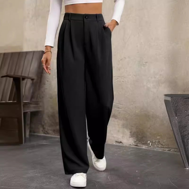 High Waist Casual Suit Pants For Women