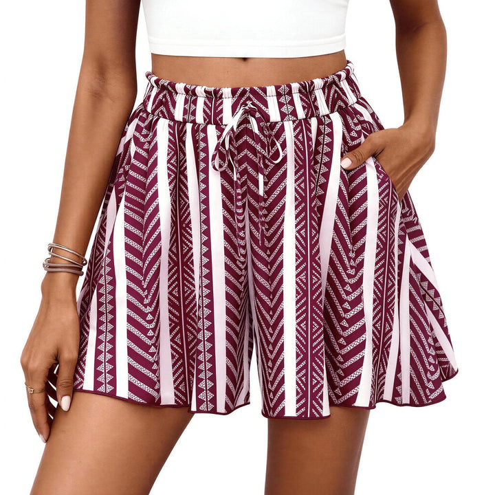 High-waisted Floral Print A-line Shorts Womens Casual Loose Shorts - Shop Savvy Styles