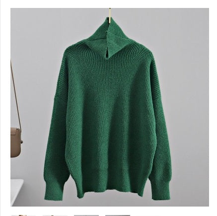 Suéter de Cachemir para Mujer Cuello Alto Jerséis Tops Liso