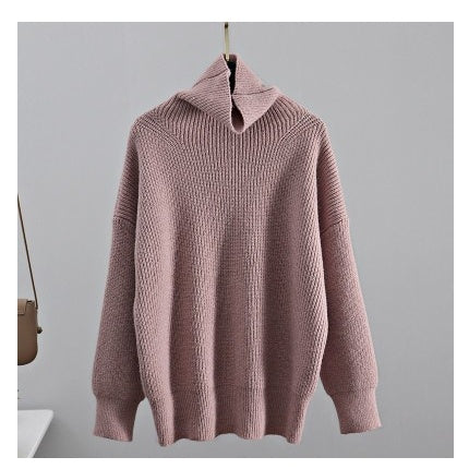 Suéter de Cachemir para Mujer Cuello Alto Jerséis Tops Liso
