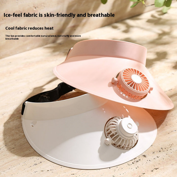 USB Rechargeable Sun Protection Adjustable Hat Fan