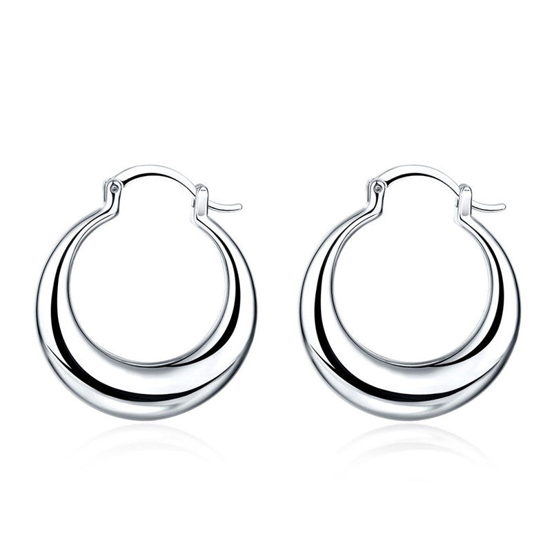 Pendientes de plata personalizados con forma de media luna