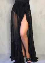 mesh skirt beach sexy beach vacation sunscreen bikini outer cover