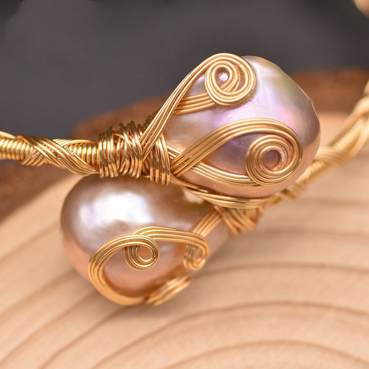 Pulsera Elástica Perla Morada