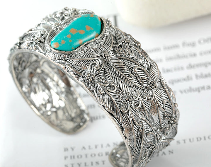 Pulsera Pulsera mariposa de plata y turquesa azul