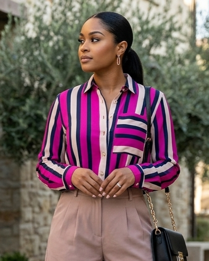 Fashionable Collar New Shirt For Women