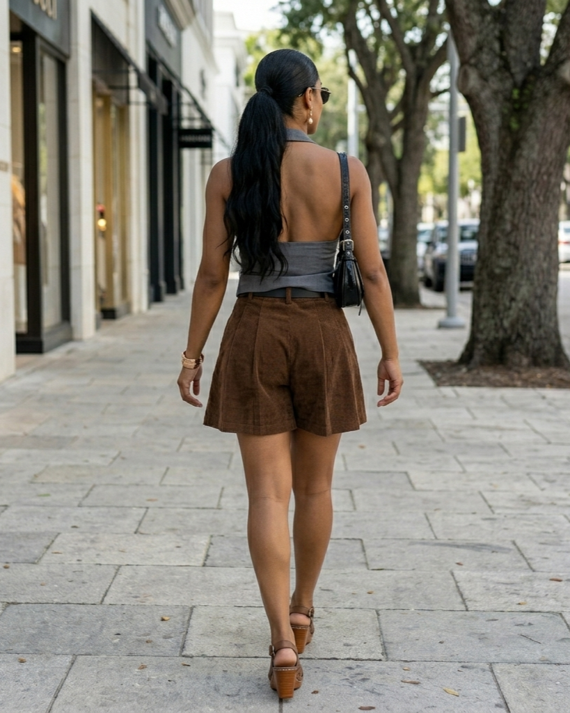 Pleated Casual Wide-leg Chic Shorts For Women