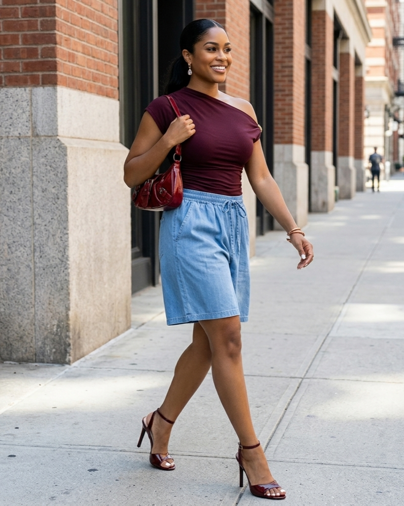 Denim Comfy Shorts For Women Summer