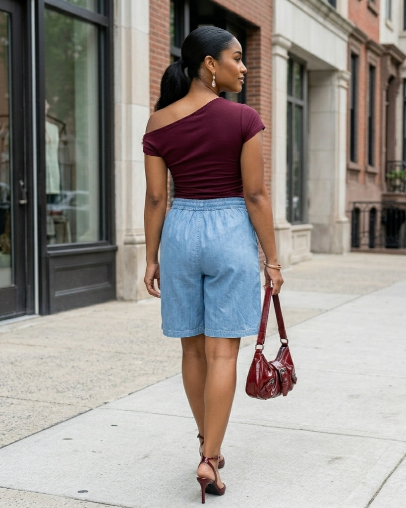 Denim Comfy Shorts For Women Summer