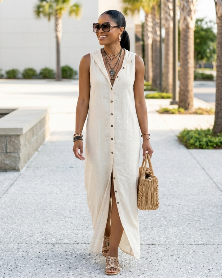 Sleeveless Long Dress Women&
