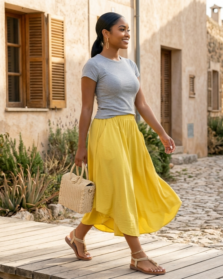 Pantalones cortos casuales de mujer de color liso de talle alto
