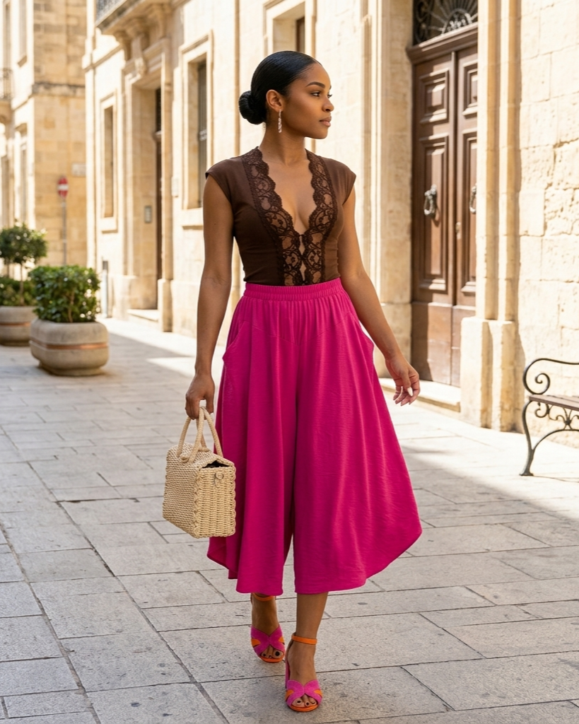 Pantalones cortos casuales de mujer de color liso de talle alto