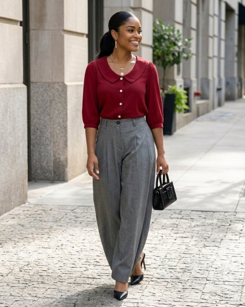Collared Short-sleeve Blouse Fashion Casual Versatile Loose Shirt Women&