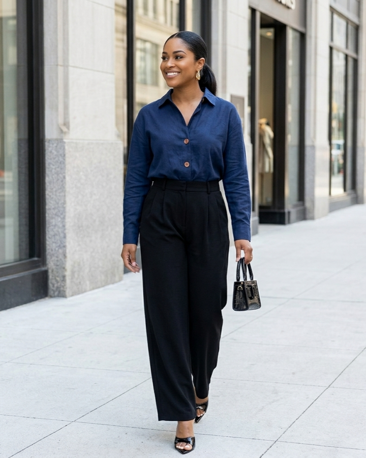 High Waist Casual Suit Pants For Women