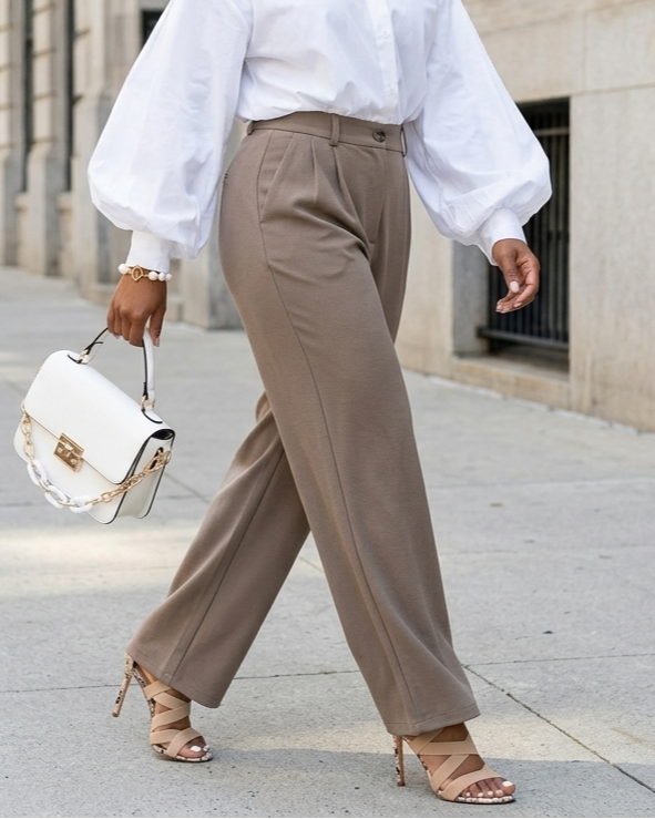 High Waist Casual Suit Pants For Women