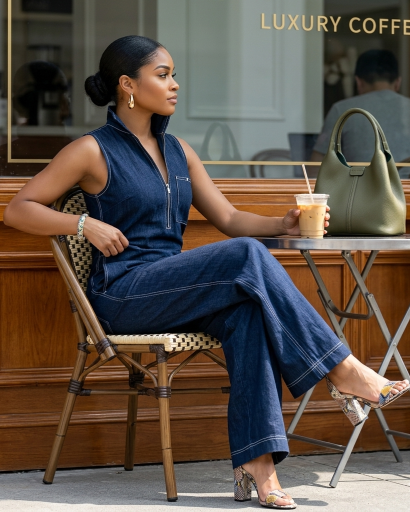 Stand-up Collar Casual Sleeveless Summer Jumpsuit With Pockets
