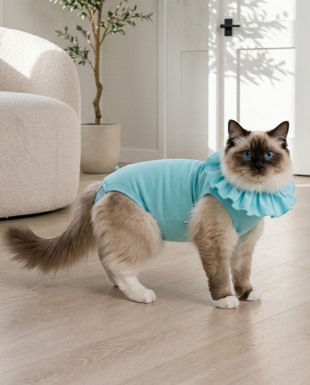Cute Breathable Summer Thin Female Cat Gown