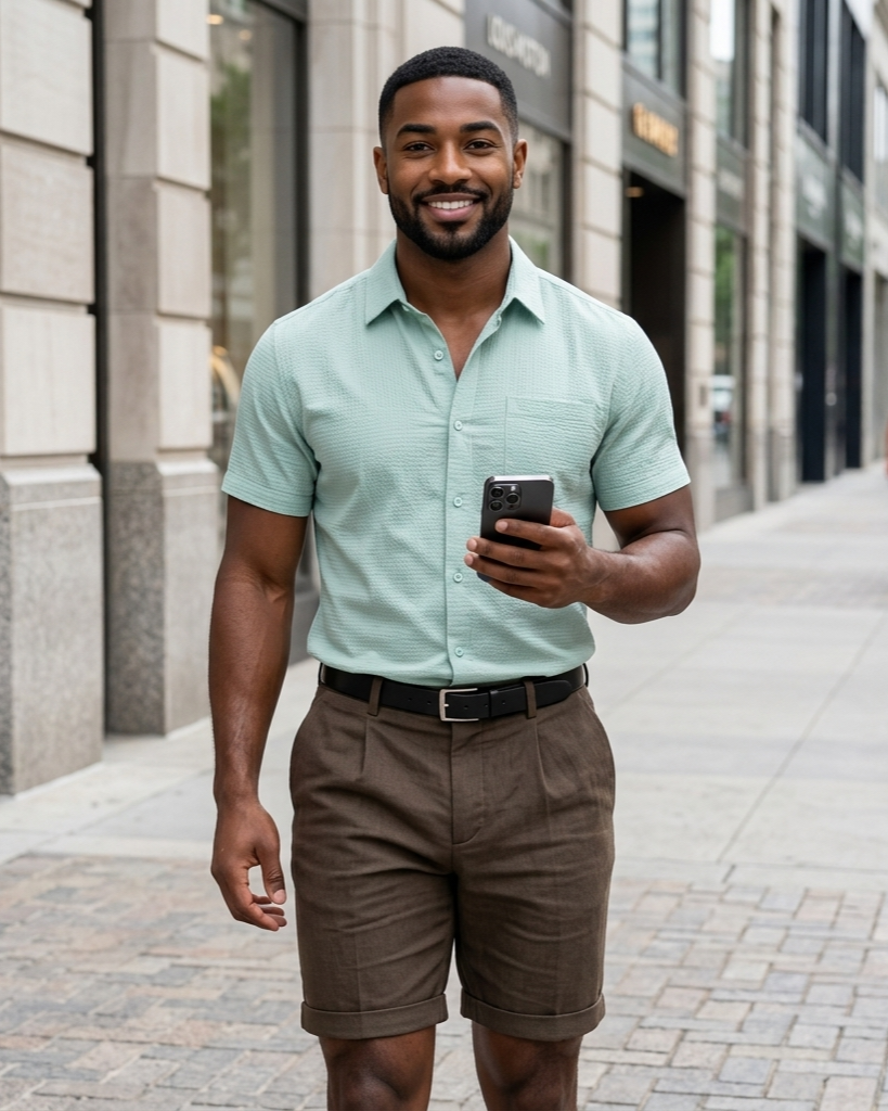 Business-casual Plus-size Mens Shirts