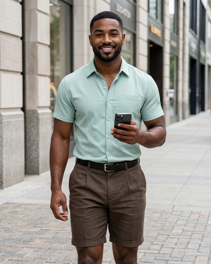 Business-casual Plus-size Mens Shirts
