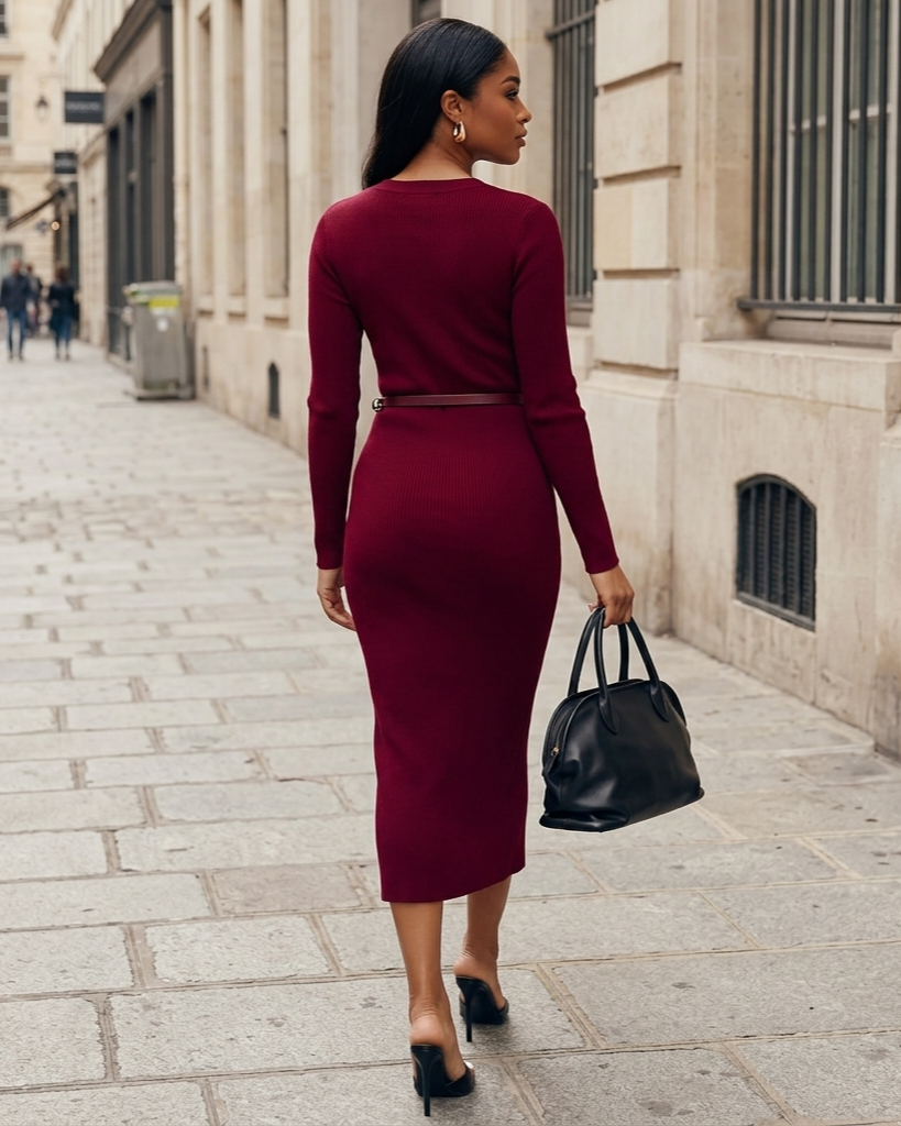 Fashionable Minimalist And Slim Fit Womens Dress