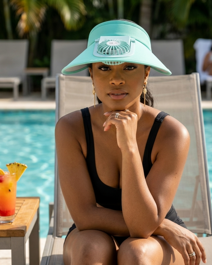 Summer Outdoor Sunscreen Empty Top Electric Fan Hat