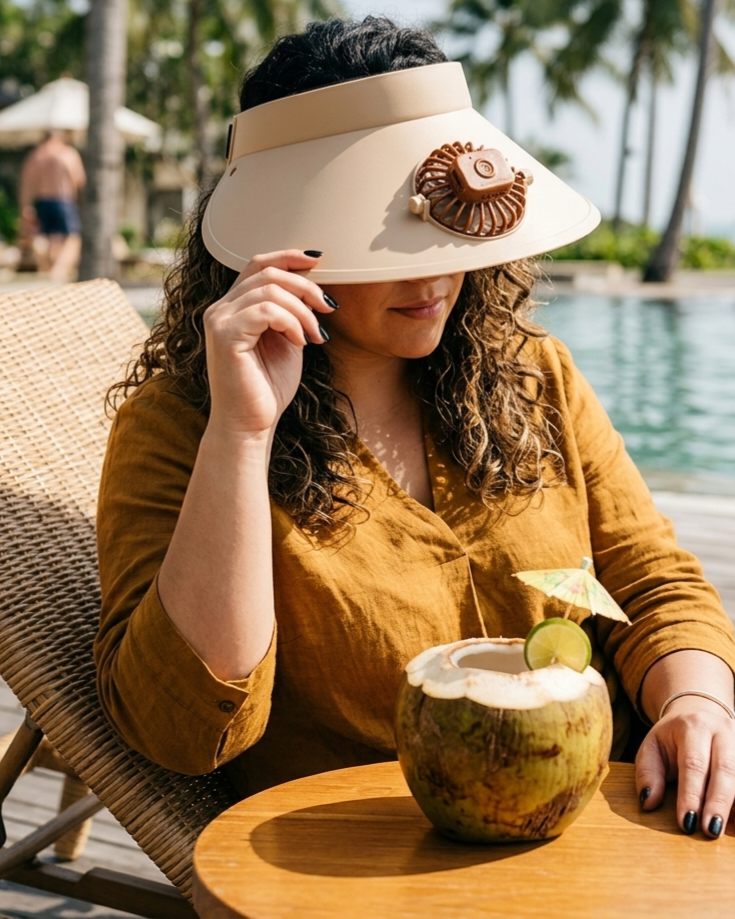 USB Rechargeable Sun Protection Adjustable Hat Fan