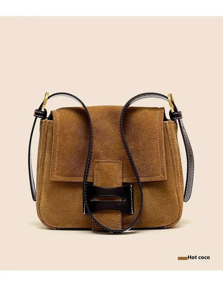 Bolso Bandolera de Cuero Genuino Polaco Mate