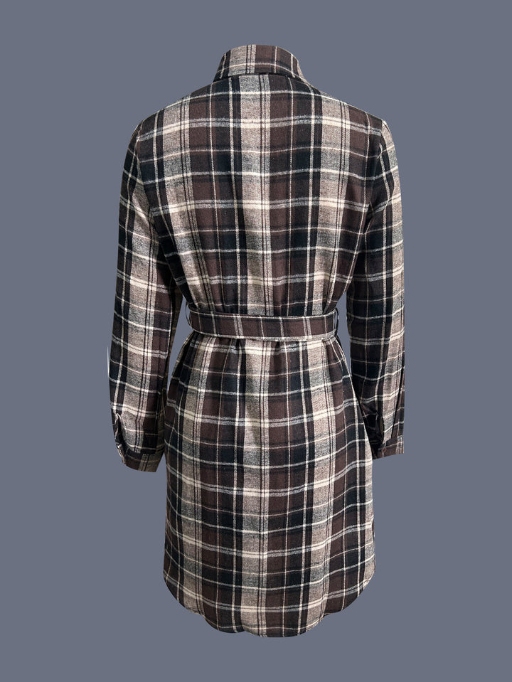New Long-sleeve Shirt Dress For Women