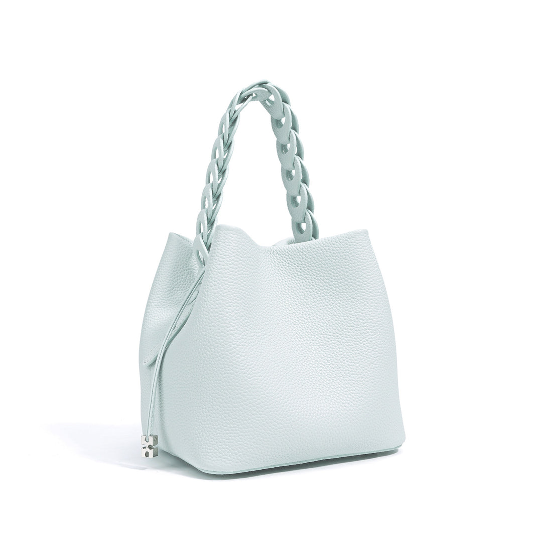 Bolso Bandolera de Piel Genuina con Textura de P Piel de Grano Superior, Nueva Colección Primavera