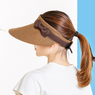 Protection Empty Top Fashion Straw Woven Foldable Sun Hat