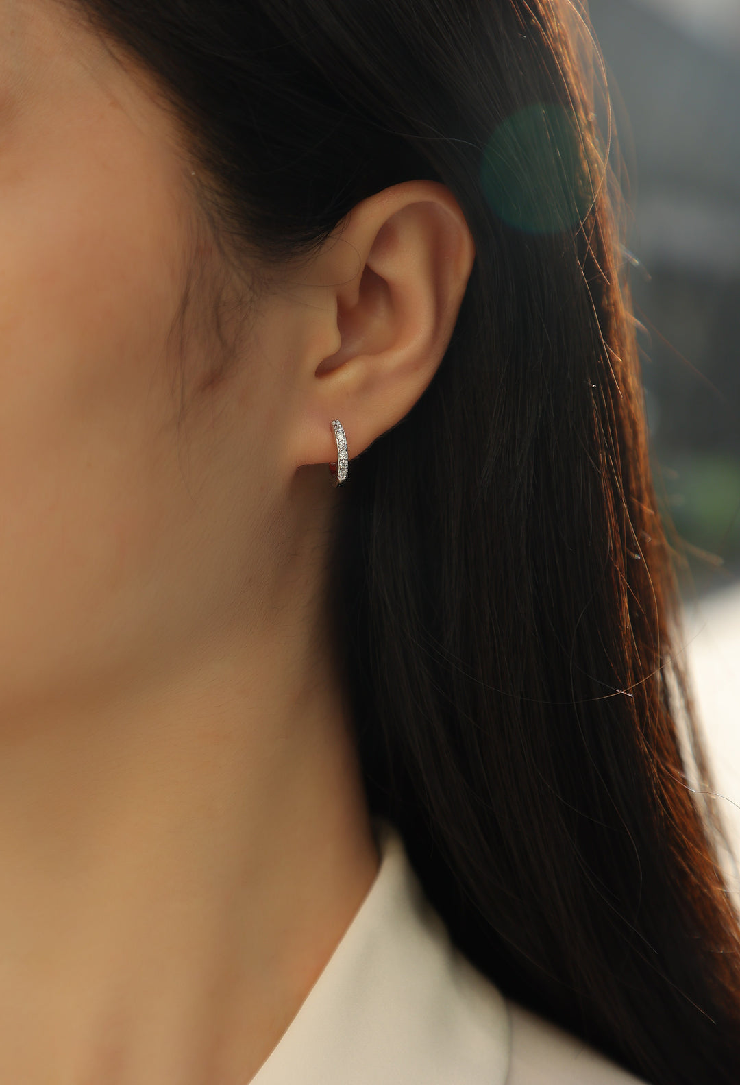 Top-quality Moissanite S925 Silver And Platinum-plated Stud Earrings