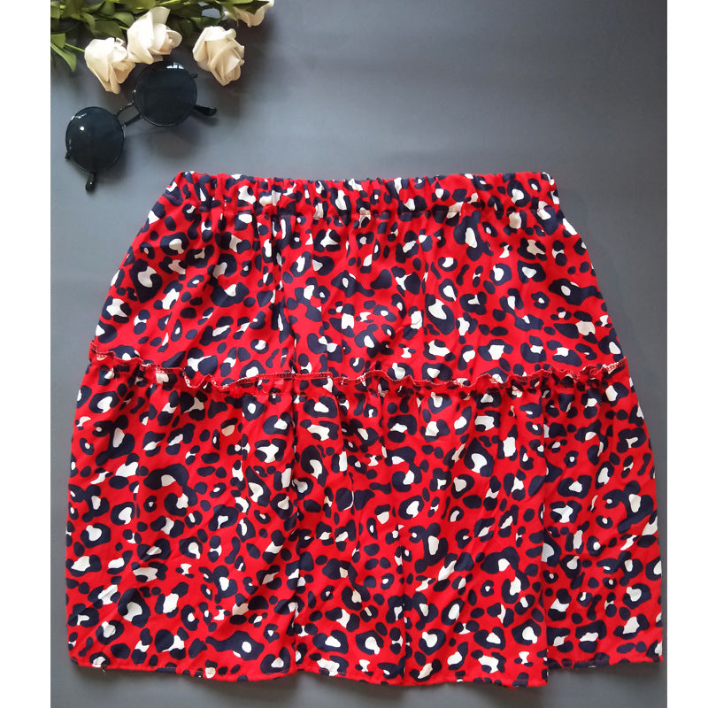 Minifalda Acampanada Leopardos Florales