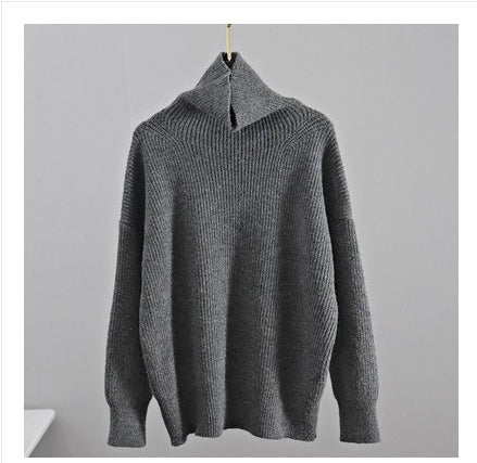 Suéter de Cachemir para Mujer Cuello Alto Jerséis Tops Liso