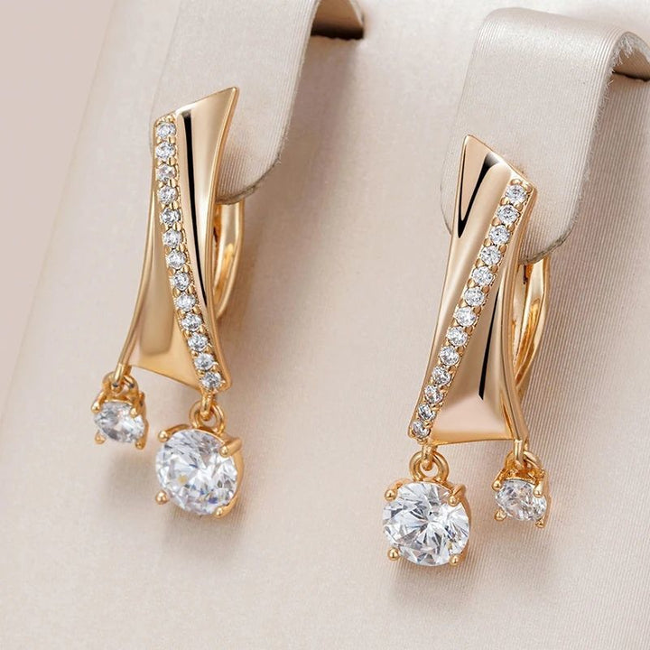 Pendientes de mujer que combinan con todo Nueva moda de otoño Oro rosa antialérgico