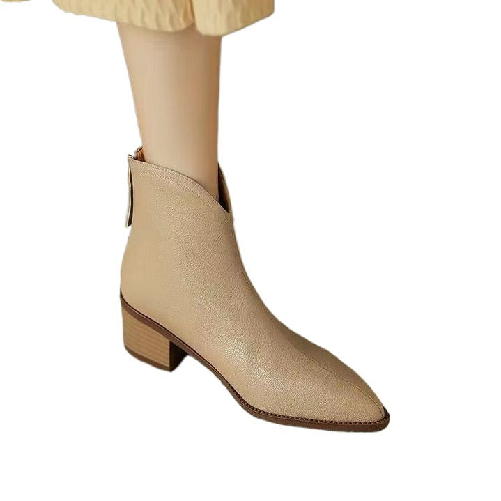 Botines franceses marrones para mujer primavera y verano