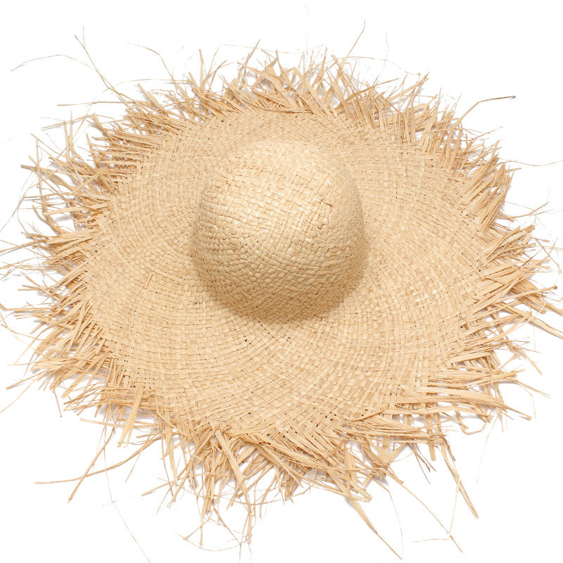 Sombrero de playa, sombrero para el sol, sombrero de paja de ala ancha