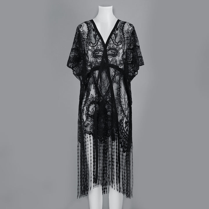 Self-tie Lace Cashew Sunscreen Shawl For Women