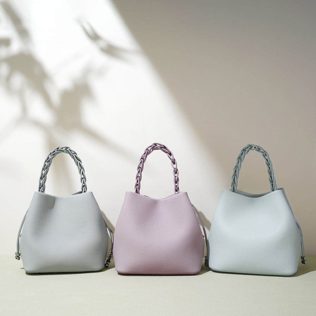 Bolso Bandolera de Piel Genuina con Textura de P Piel de Grano Superior, Nueva Colección Primavera