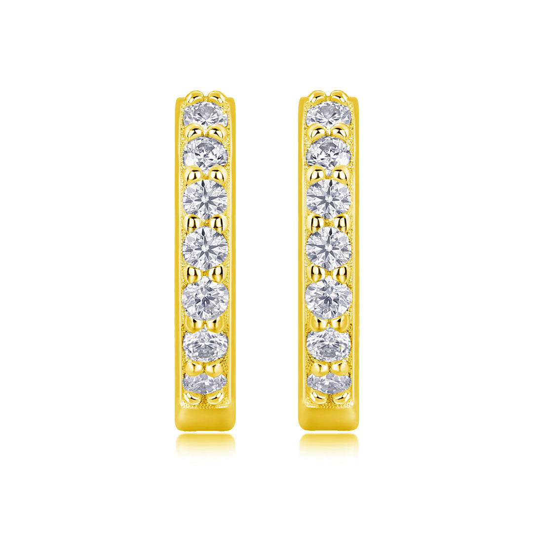 Top-quality Moissanite S925 Silver And Platinum-plated Stud Earrings