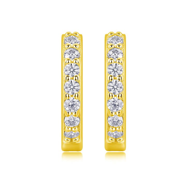 Top-quality Moissanite S925 Silver And Platinum-plated Stud Earrings