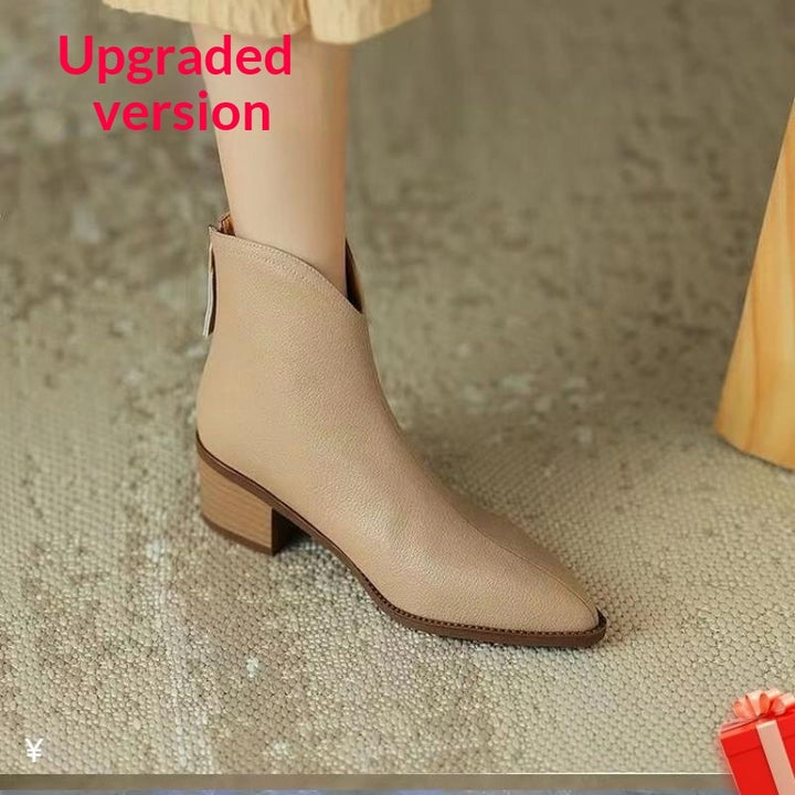 Botines franceses marrones para mujer primavera y verano